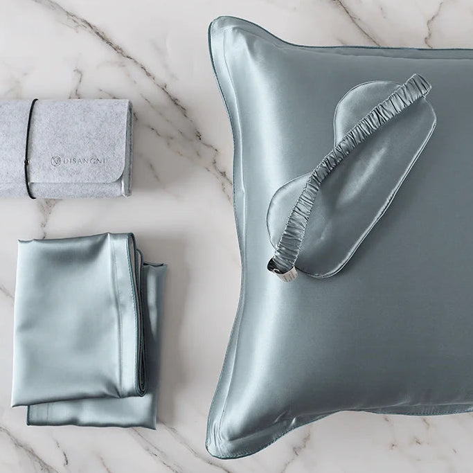 Coffret Sommeil Soie de Mûrier - Taie d'Oreiller & Masque 3D