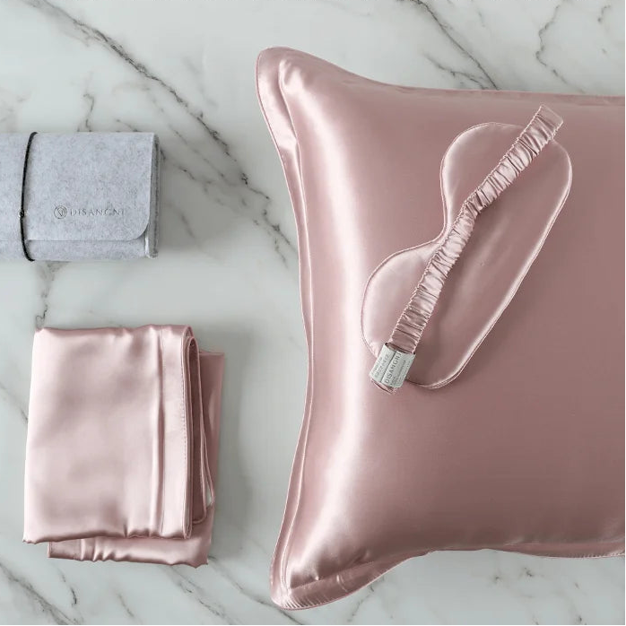 Coffret Sommeil Soie de Mûrier - Taie d'Oreiller & Masque 3D