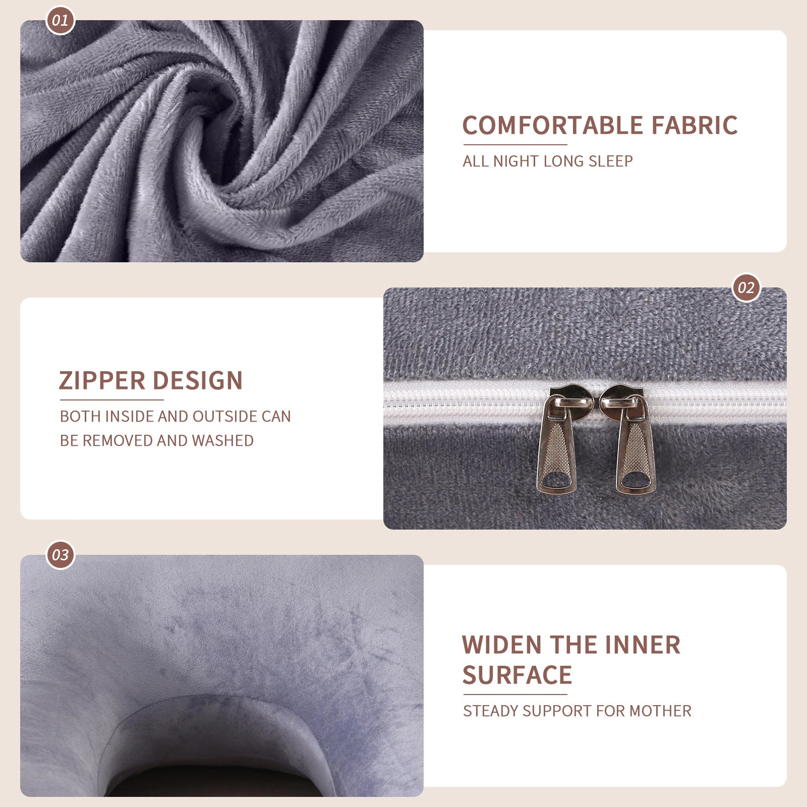 Oreiller de Grossesse Corps Complet